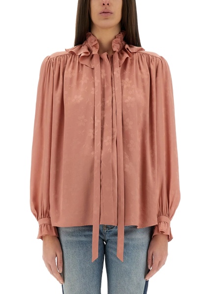 Bluza Fluid Silk Jacquard Blouse