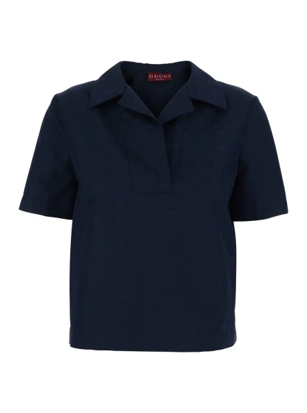 Bluza Gucci albastra din bumbac