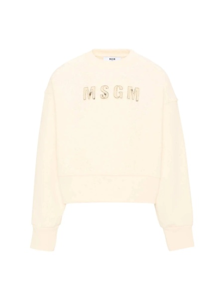 Bluza trening BOXY SWEATSHIRT GIRL CREMA/CREAM