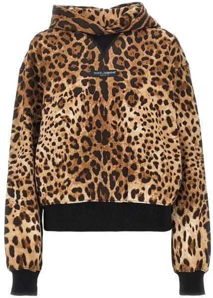 Bluza trening Leo-print hoodie
