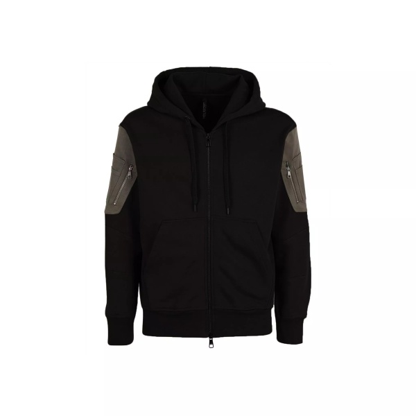 Bluza trening Neil Barrett Cotton Logo Hooded Sweatshirt