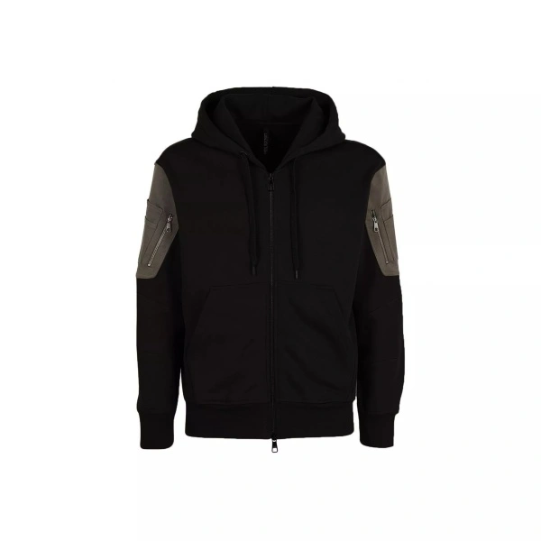 Bluza trening Neil Barrett Cotton Logo Hooded Sweatshirt