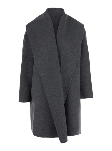 Bluza trening TOTÊME Hoodie coat with hood and pockets Gray woman