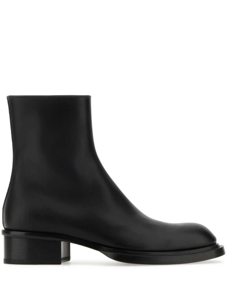 Bocanci Alexander McQueen negri din piele