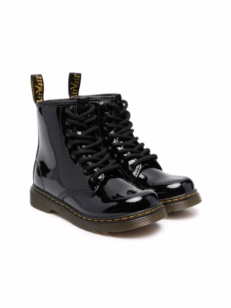Bocanci Dr. Martens negri din piele
