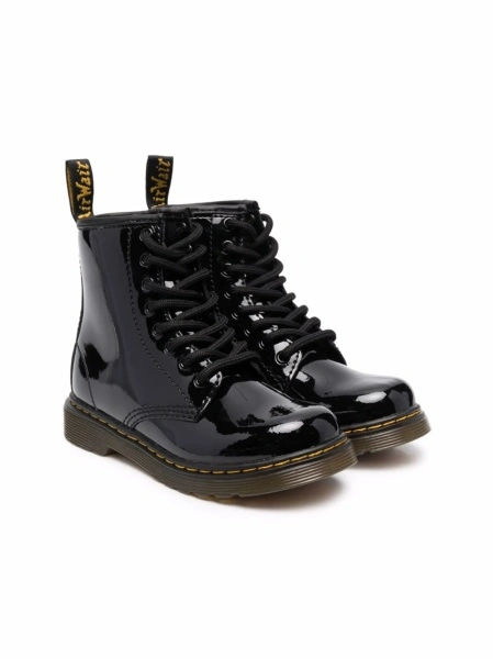 Bocanci Dr. Martens negri din piele
