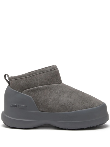 Bocanci Moon Boot gri din piele intoarsa