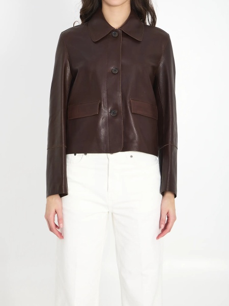 Bomber Fem Vintage Leather Jacket