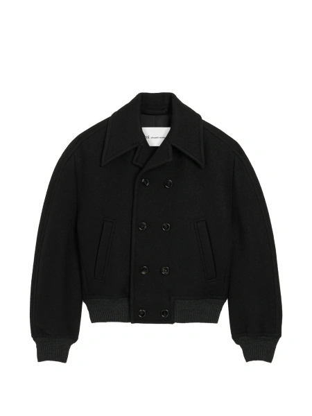 Bomber jacket AMI Paris neagra din lana