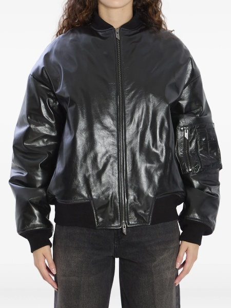 Bomber jacket Salvatore Santoro neagra din piele