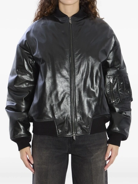 Bomber jacket Salvatore Santoro neagra din piele