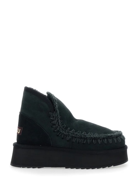Botine Black Ankle Boots with Braided Detail in Suede Woman