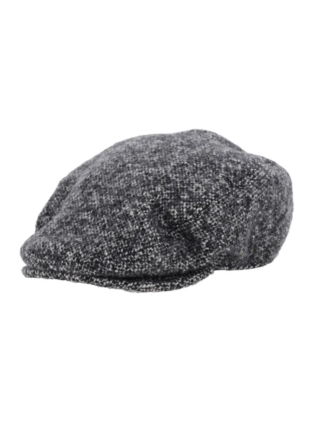 Caciula Grey Hat with Short Brim in Wool Blend Man