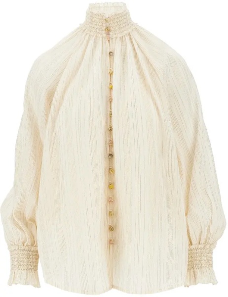 Camasa 'Aster' cotton and silk blouse
