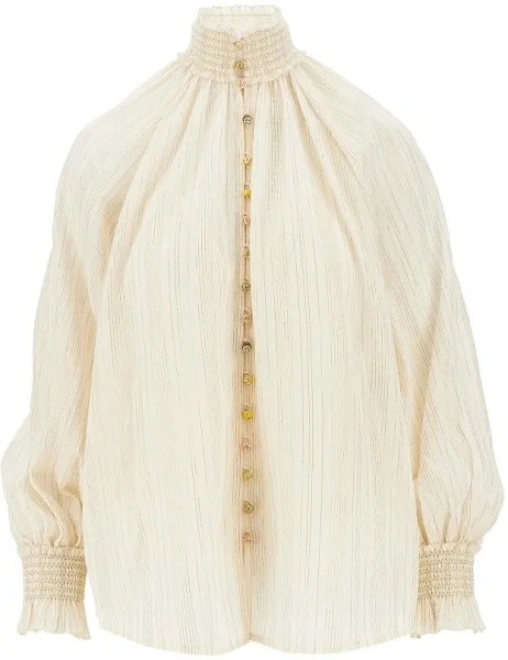 Camasa 'Aster' cotton and silk blouse