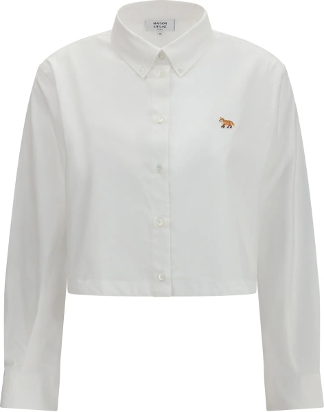 Camasa casual MAISON KITSUNÉ Baby Fox Cropped Shirt
