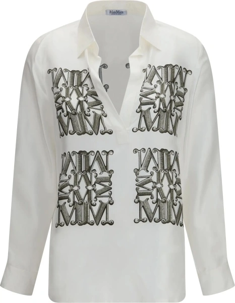 Camasa casual Max Mara multicolora din matase