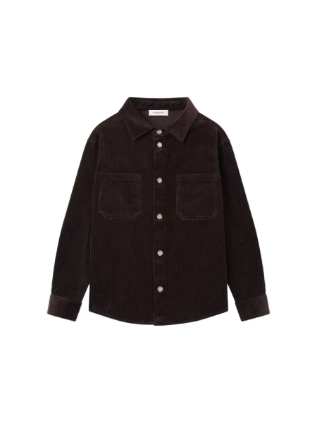 Camasa JOURNEY UNISEX BOXY SHIRT WASHED COMFORT COTTON CORDUROY WITH PRINT