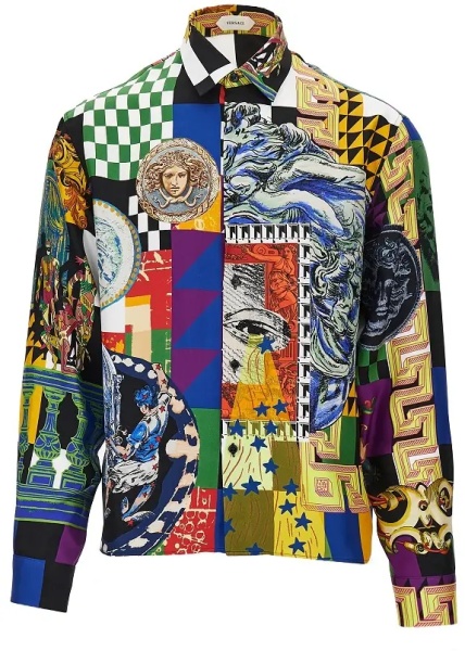 Camasa Printed silk twill shirt
