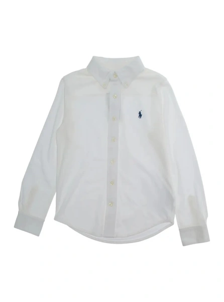 Camasa Ralph Lauren alba din bumbac