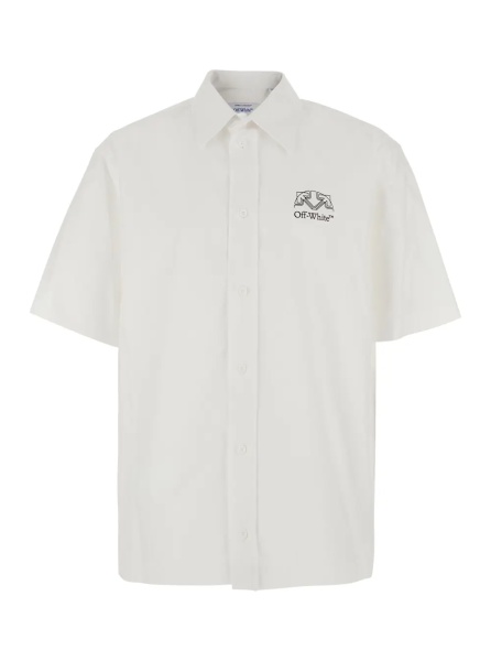 Camasa Shirt OFF-WHITE with long sleeves and collar in Off-White for men
