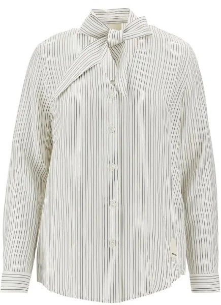 Camasa Striped shirt with scarf collar