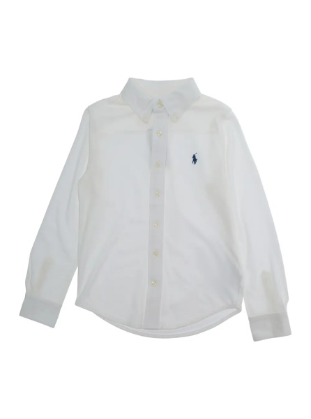 Camasa White Shirt with Pony Logo Embroidered on the Front in Cotton Boy