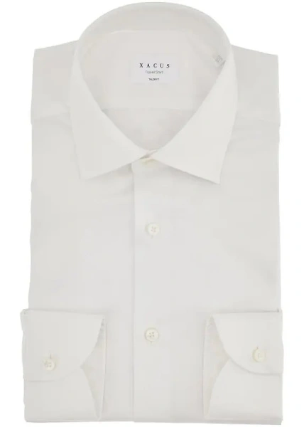 Camasa XACUS alba din bumbac 'Travel Shirt'