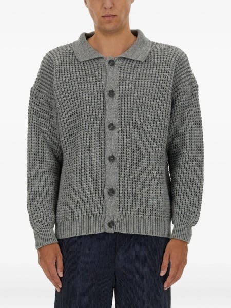 Cardigan Family First gri din lana si acrilic