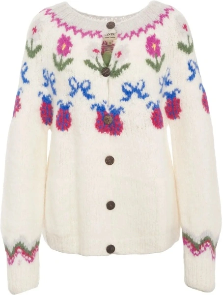 Cardigan Frantic alb 'Ninfa'