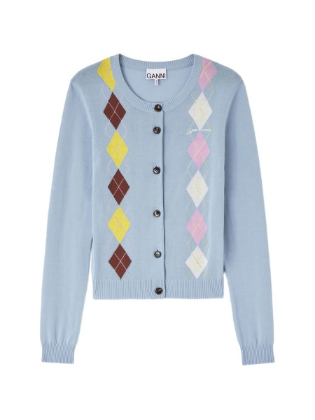 Cardigan Ganni albastru