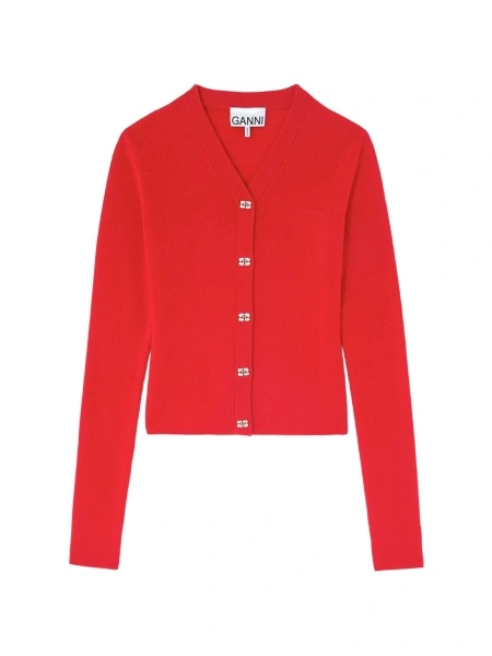 Cardigan Ganni rosu