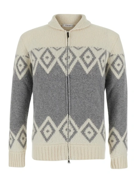 Cardigan Kangra multicolor din lana si casmir