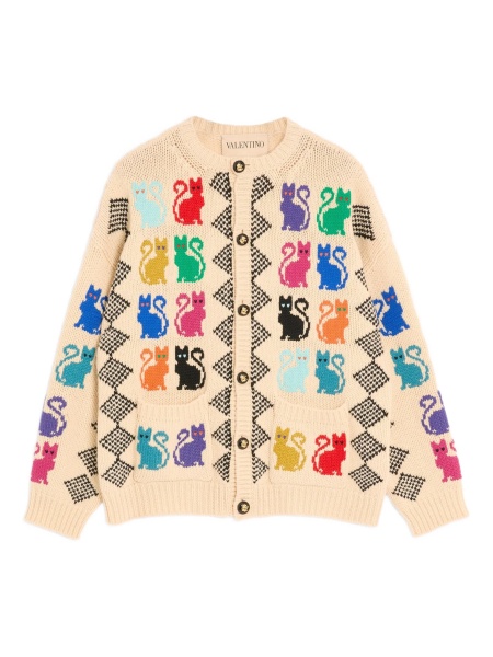 Cardigan Valentino Garavani neutru