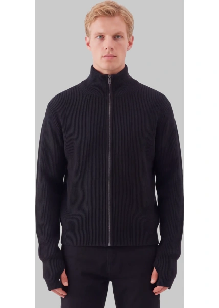 Cardigan Zip Cardigan In Virgin Wool