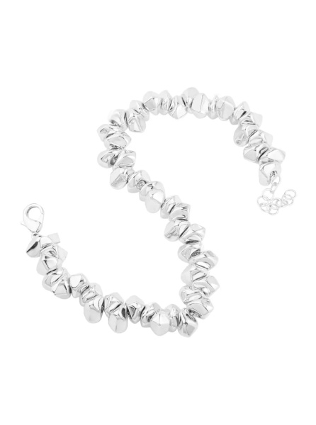 Coliere Necklace 'LACE SMALL STONE' in Silver Metal with Colored Stones for Women