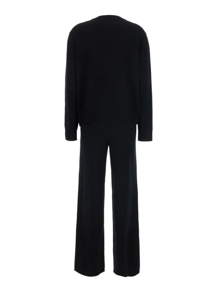 Costum CASHMERE SET with elegant details in black cashmere for women