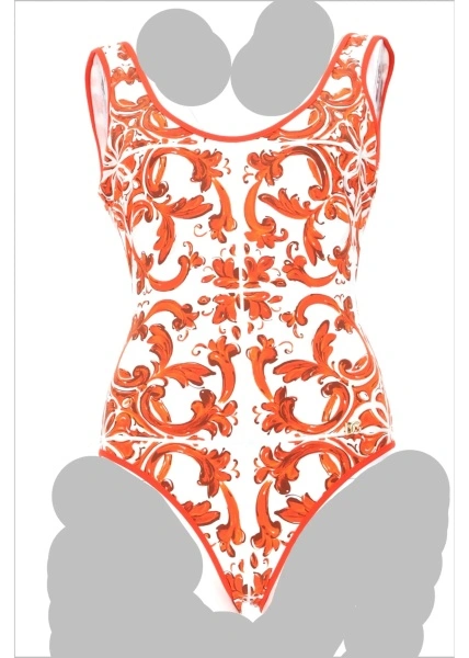 Costume Costume Intero Stampa Maiolica