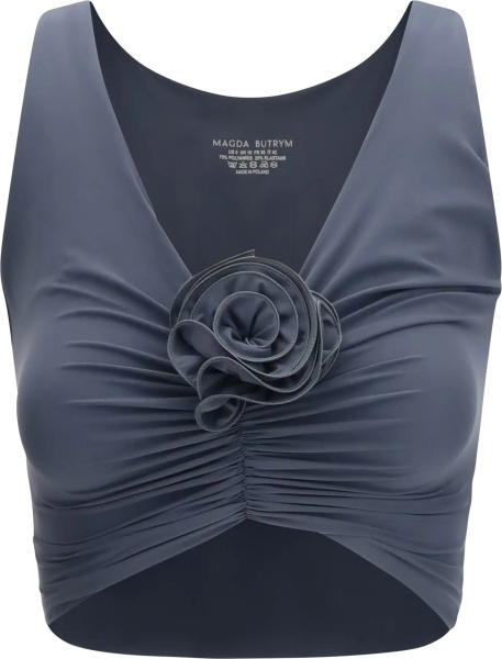 Costume Ruched Flower Top