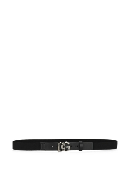 Curea Dolce & Gabbana neagra din piele si spandex/elastan