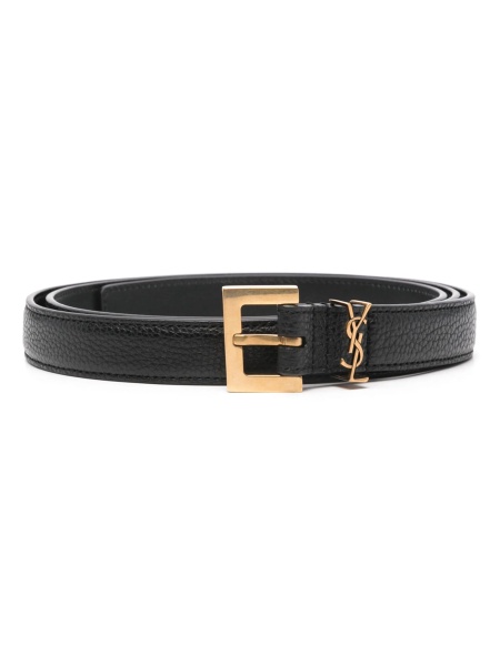 Curea Saint Laurent neagra din alama si bos taurus