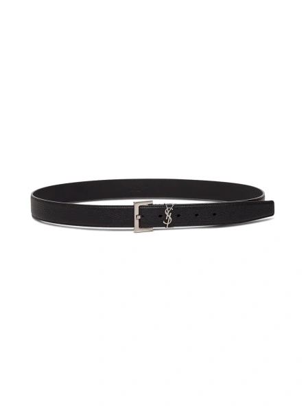 Curea Saint Laurent neagra din piele