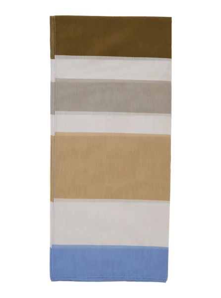 Esarfa Multicolor Scarf with All-Over Print in Cotton and Silk for Women