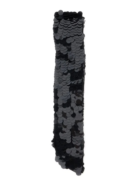 Esarfa P.A.R.O.S.H. Black Scarf with all-over sequins in Tech Fabric for women