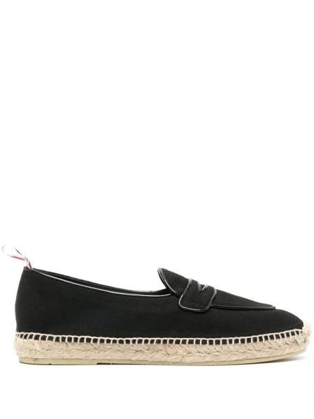 Espadrile Thom Browne negre din bumbac
