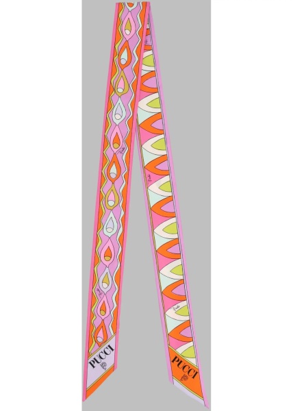 Fulare Bandeau In Twill Di Seta