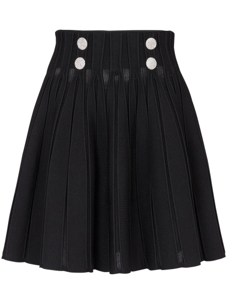 Fusta cu pliuri Balmain neagra