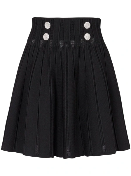 Fusta cu pliuri Balmain neagra