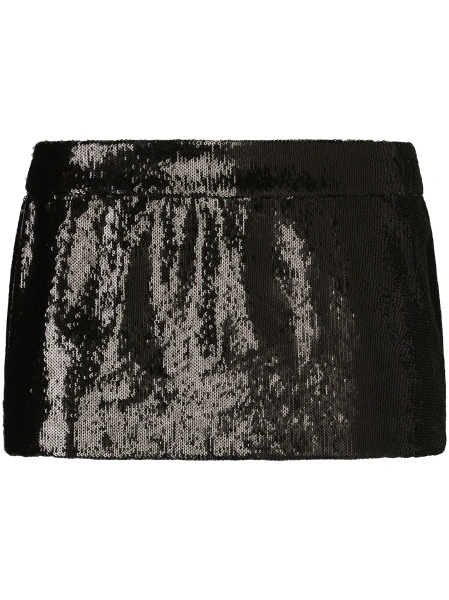 Fusta Dolce & Gabbana neagra din polyester