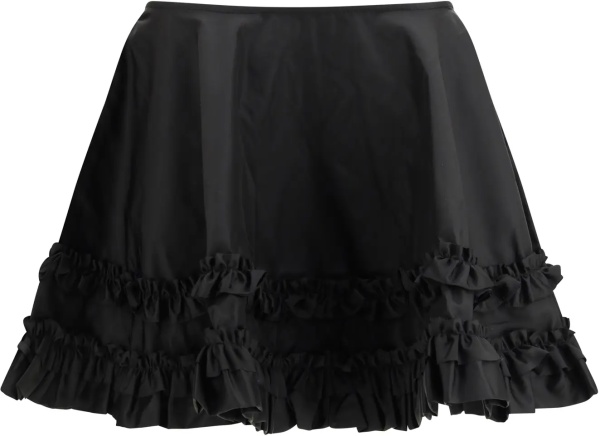 Fusta Duchesse Nylon Mini Frill Skirt